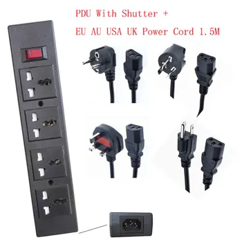 

PDU 4 Way Outlet Universal Electric Socket Overload Protector Surge Protector Power Strip Network Filter 1.5m Extension Cord