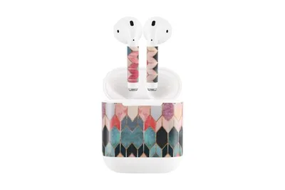 1 шт. выпуск защитная виниловая наклейка наушники для AirPods шкуры Съемная клейкая декоративная наклейка пленка на голову - Цвет: 1