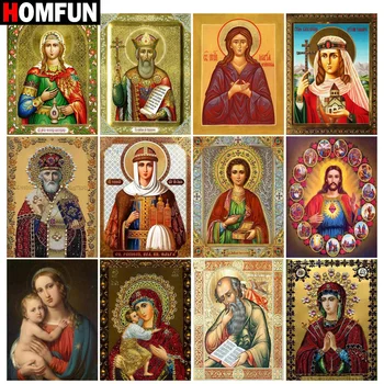 

HOMFUN 3D Diamond Painting "Religious figure" DIY Full Rhinestones Drill Cross-stitch Kits Square Round Diamond Embroidery