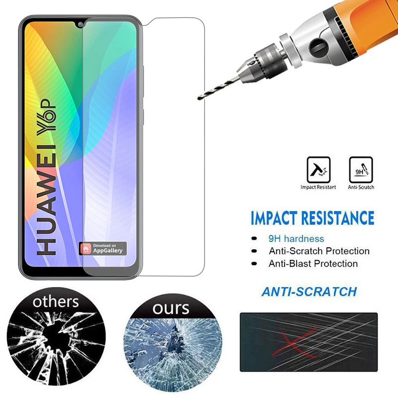 3in1 Silicone Chống Sốc Dành Cho Huawei Y6 P 2020 Kính Cường Lực Cho Huawei Y6 P Y 6 P Med-lx9 6.3 "Hwawei Y6p camera Cường Lực Phim Shield silicone case for huawei phone