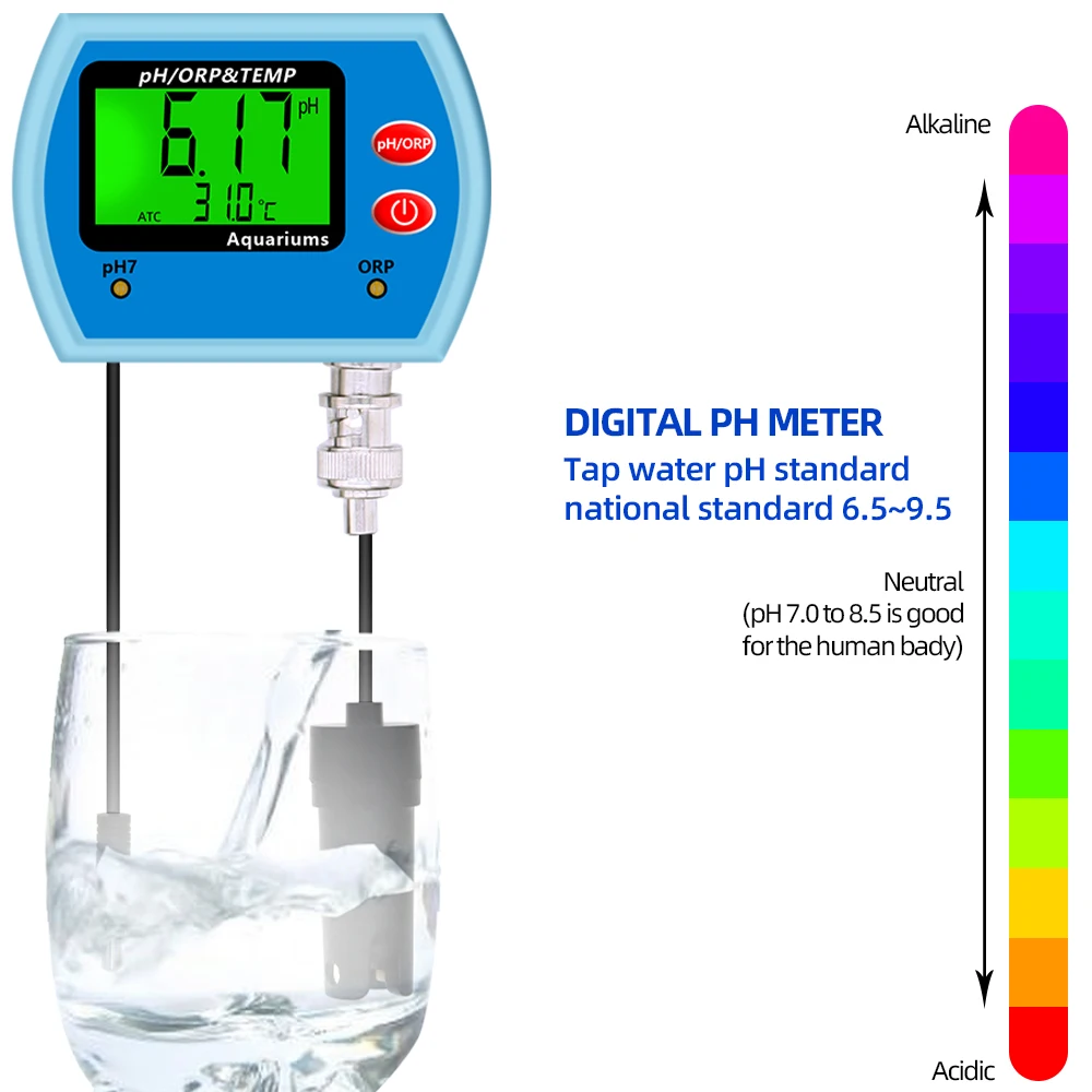 Description Picture 3 of itemDigital 3 in 1 PH/TEMP/ORP Meters PH Meter Redox Potential Tester TDS Detector Monitor PH Multi-Parameter Water Quality Tester