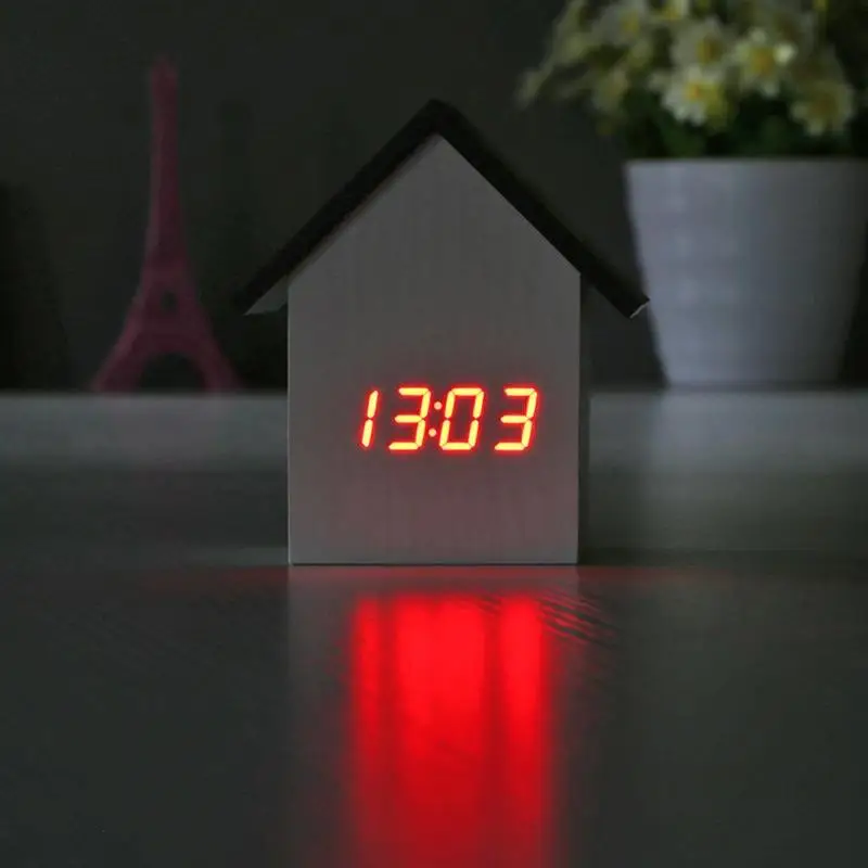 LED Mirror Alarm Clock Digital Snooze Table Clock Wake Up Light Electronic Large Time Temperature Display Home Decoration Clock