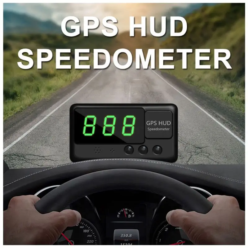 Автомобильный HUD универсальный gps C60 дисплей скорость метр Цифровой скорость проектор лобовое стекло проекция с более скоростной сигнализации запчасти
