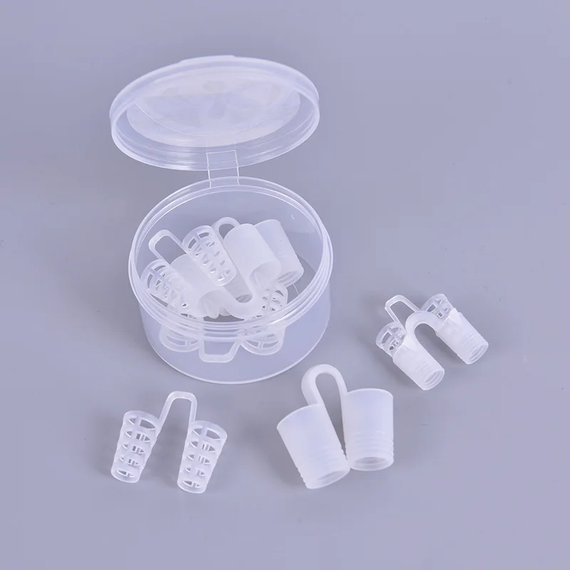 8pcs Anti Snoring Nose Clip Breathable Easy Sleep Snore Stopper Aid Nasal Dilators Device Congestion Aid Cones