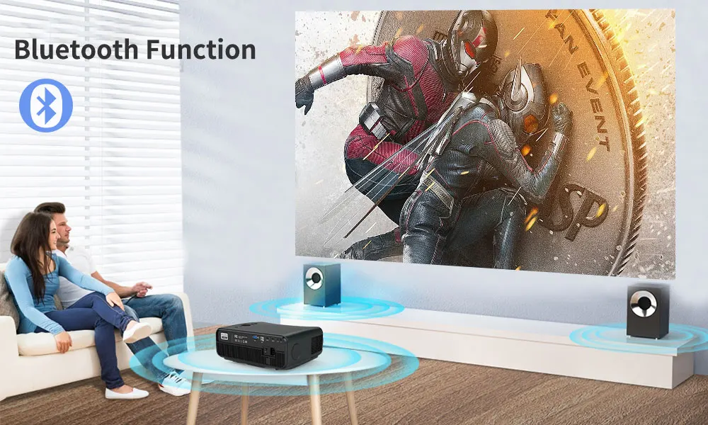 Home Projector Beamer Video Led Full Hd 1080P Resolution 10000:1 Contrast Ratio A12AB Home Theater Projector For Mobile Phone cheap projector