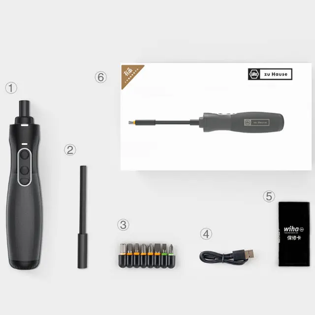 Новинка, шуруповерт Xiaomi Wiha, электрическая шуруповерт, передовая Бытовая аккумуляторная электрическая ручная дрель, шуруповерт, дрель - Цвет: As picture