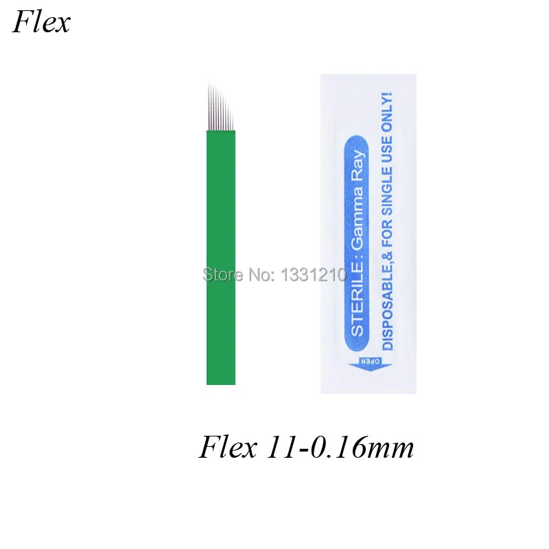 Lâminas Para микроблейдинг tebori 11 Pontas Flex 0,16 мм постоянный макияж бровей Тату микроблейдинг одноразовые иглы Лезвия