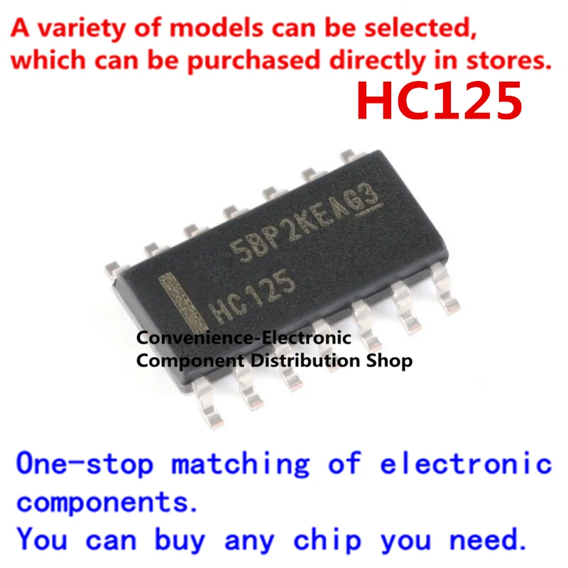 

10PCS/PACK HC125 74HC125DR SMD SOP-14 SN74HC125DR 74HC125 six-way inverter logic chip SOP14