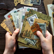 40 шт./пакет Винтаж Сумки Материал пакет Ренессанс серии Творческий Сумки из натуральной кожи украшения база Бумага Стандартный штамп