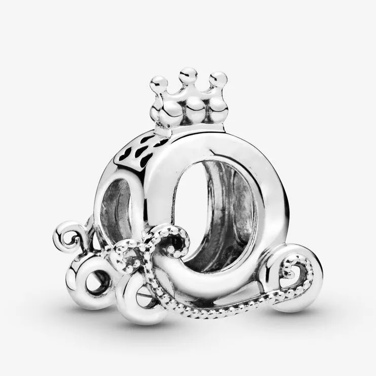Новинка, 925 пробы, серебряный браслет Ариэль, подвеска, Подходит для pandora, амулет в виде единорога, браслет, корона, круглая карета, подвеска, Dumbo, бисер, сделай сам, ювелирное изделие - Цвет: BA020