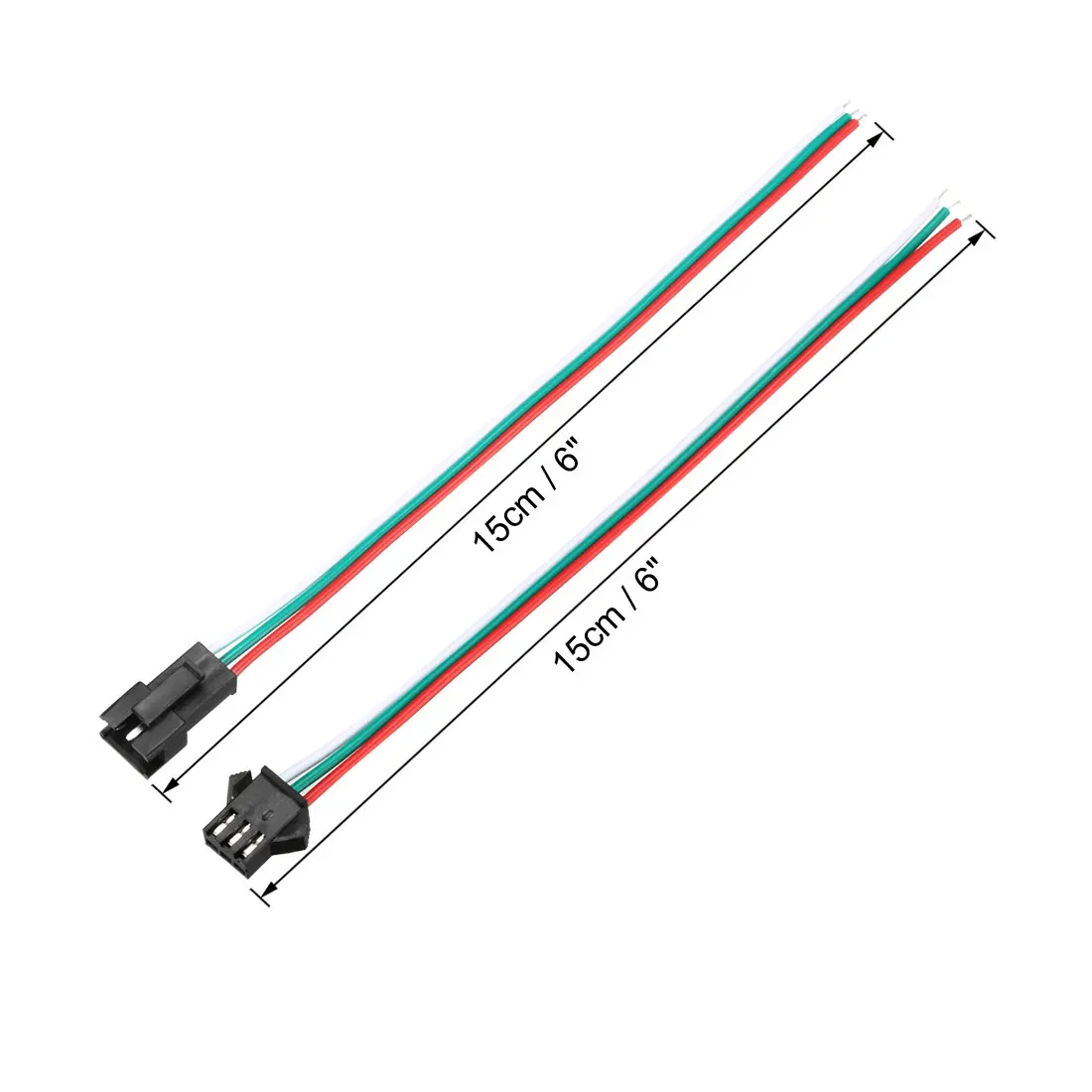 Uxcell RGB провод 3 контактный штекер разъем JST SM для светодиодной ленты 10