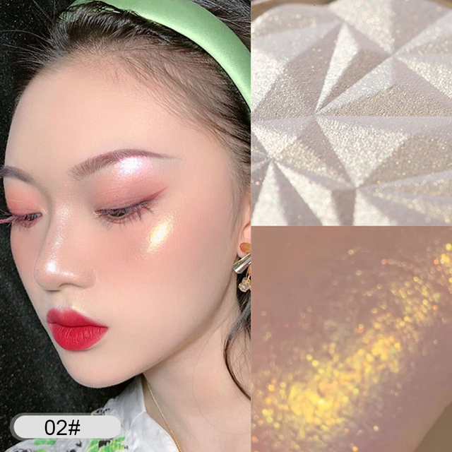Makeup Glow Face Contour Shimmer Powder Highlighter Glitter Palette Highlight Face Brighten Powder Cosmetic TSLM2