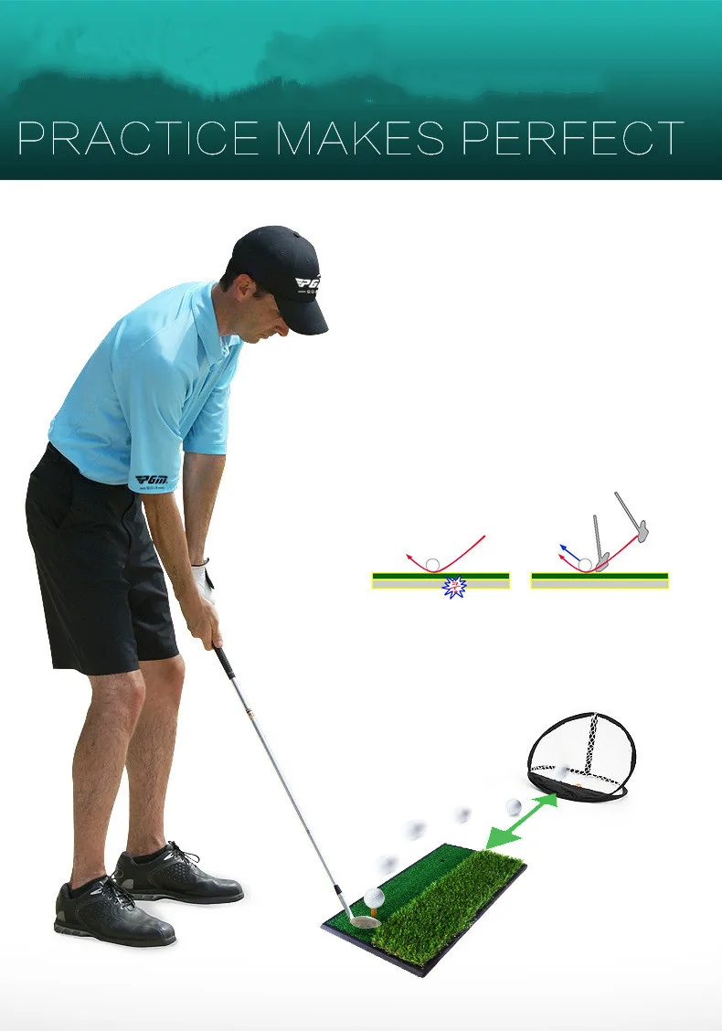 Подушка PGM для игры в гольф с двойной травой подушка тренировок помещении