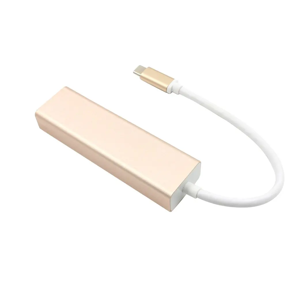 Type-C-Usb3.0 type-C-Rj45 гигабитная сеть с трехпортовым концентратором из алюминиевого сплава Внешняя сетевая карта 3,0