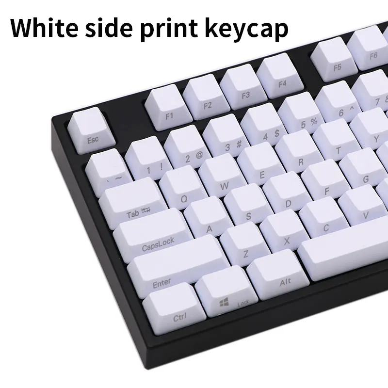 Keypro pbtキーキャップ白側プリント87/104/108キーチェリーmxスイッチメカニカルゲーミングキーボード|キーボード| -  AliExpress