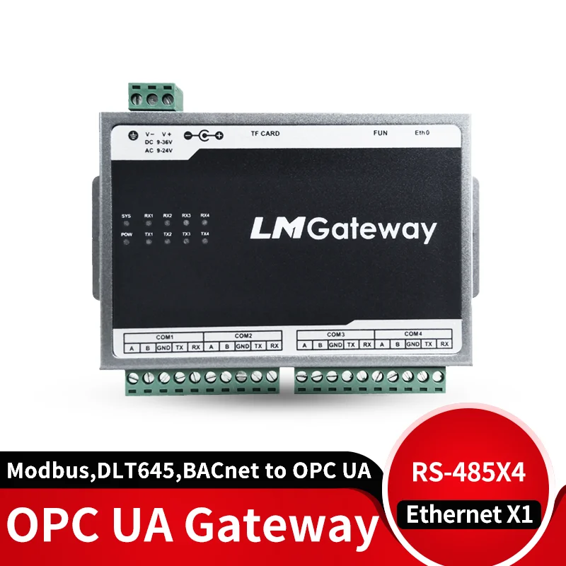 OPC UA Gateway Modbus,DLT645,BACnet,PPI,CJ188 to OPC UA