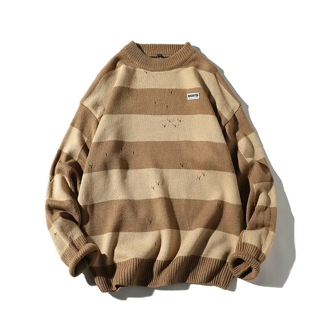 khaki Misniki мужской свитер pull homme с круглым вырезом casaco мужской пуловер мужская уличная куртка JP19 - Цвет: khaki