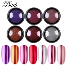 Bittb блестящая для ногтей блестящая титановая пудра зеркальный эффект Пигментный Порошок акриловый гель для маникюра украшения маникюра
