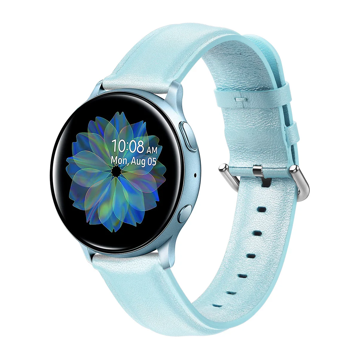 Ремешок из натуральной кожи для samsung Galaxy Watch 42 мм Active/Active 2 40 мм 44 мм Quick Release Band 20 мм band gear S2 - Цвет ремешка: Blue