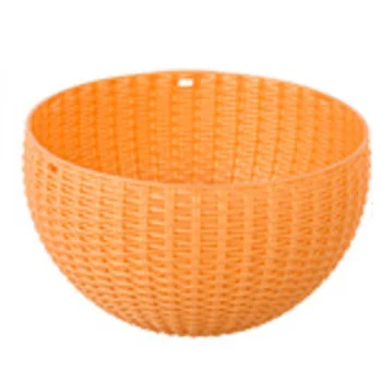 

House Hanging Basket Rattan Plastic Flower Pot Round Garden Hanging Planter for Indoor Outdoor SP99