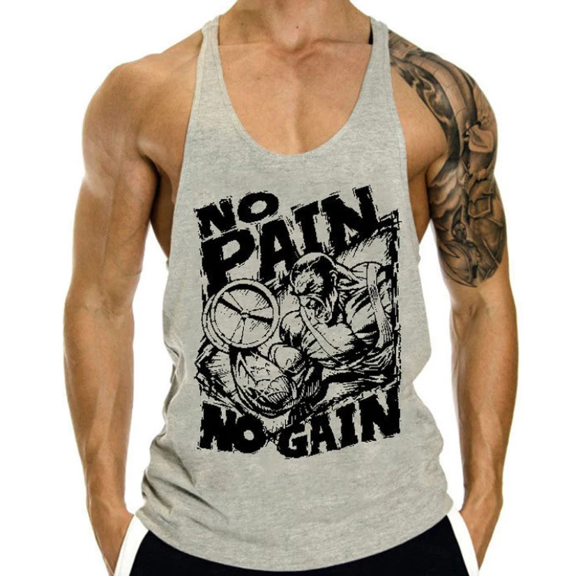 

Summer Y Back Gym Stringer Tank Top Men Cotton Clothing Bodybuilding Sleeveless Shirt Fitness Vest Muscle Singlets Workout Tank
