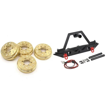 

1Pcs Rear Bumper Bull Bar with Spare Tire Rack/LED Lights & 4Pcs Internal Wheel Weights 64G/Pcs