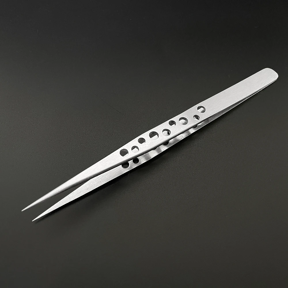 Industrial Tweezers Electronics Anti-static Curved Straight Tip Precision Stainless Forceps Phone Repair DIY Hand Tools Sets