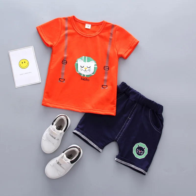 

Girls 0-1-2-3-4-Year-Old Baby Girls Casual out Clothes Two-Piece Set Fashion Summer New Style Short Sleeved Shorts Suit