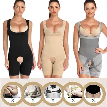 

Women's Solid Color Full Body Shaper Slimming Shapewear Tummy Control Corset Underwear Slim Waist Trainer