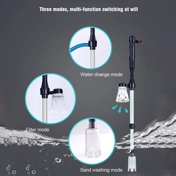 

Water Changer Siphon Pump Handheld Electric Filter Fish Tank Gravel Vacuum Cleaner Practical Easy Operate Aquarium Pool