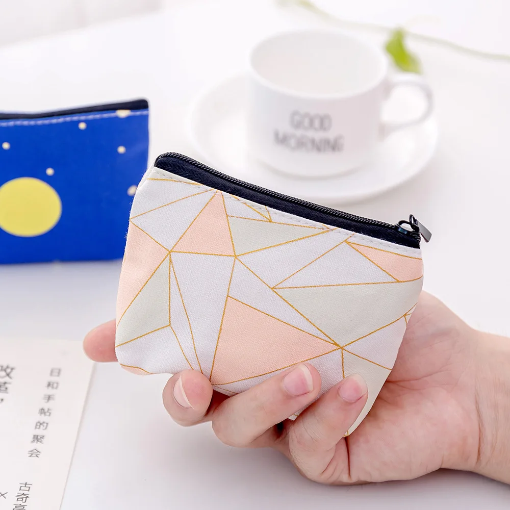 Модные холщовые Кошельки для монет, женский маленький кошелек, кошелек для девочек, сумка карман на молнии, держатель для ключей