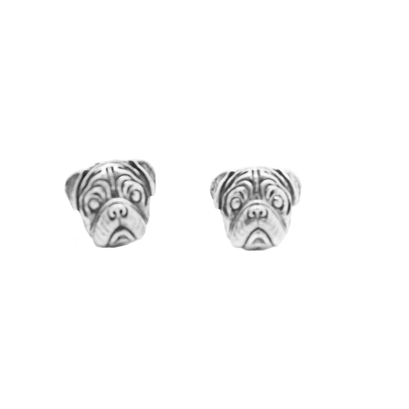 

1pcs products free shipping wholesale oxide silver pug earrings,pug jewelry for woman