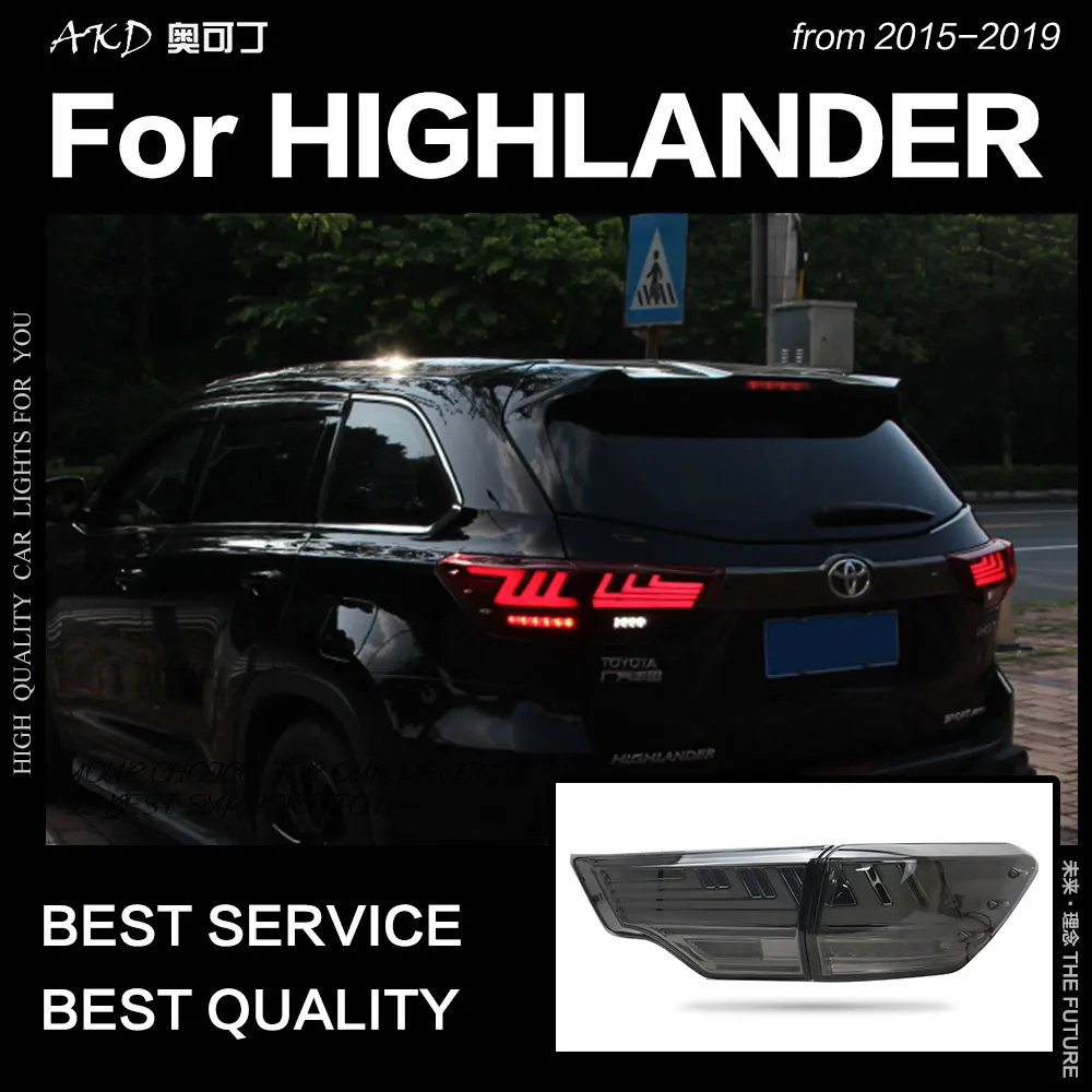 Автомобильный Стайлинг для Toyota Highlander хвост светильник s 2015 светодиодная… Kluger