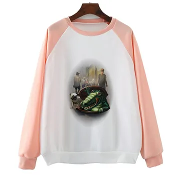 

Fatal Meeting Crocodile Women Hoodies Tops Autumn Spring Vintage Long Sleeve Sweatshirts Pullovers Plus Size