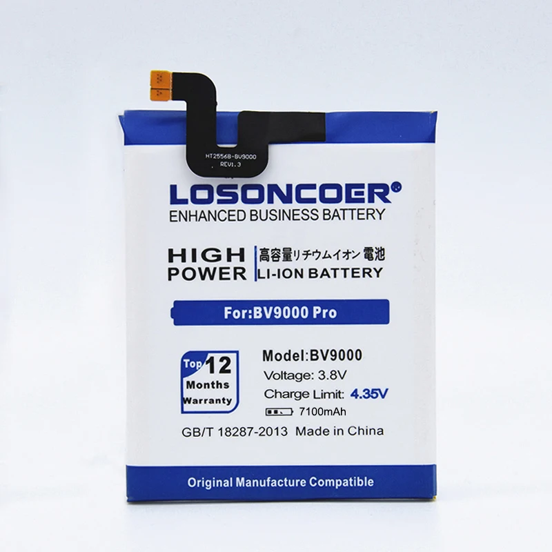 LOSONCOER 7100 мАч U536174P для Blackview BV9000/BV9000 Pro батареи бесплатные инструменты+ стикер