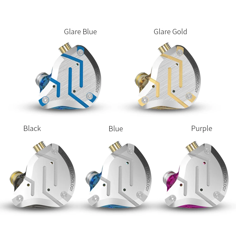 KZ ZS10 Pro, синие наушники с шумоподавлением, металлическая гарнитура 4BA+ 1DD Hybrid, 10 драйверов, HIFI, басы, наушники в ухо, мониторные наушники