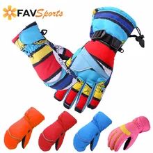 Профессиональный детский зимний теплый для катания на лыжах перчатки для мальчиков/девочек спортивные водонепроницаемые ветрозащитные Нескользящие зимние удлиненные, на руки лыжные перчатки
