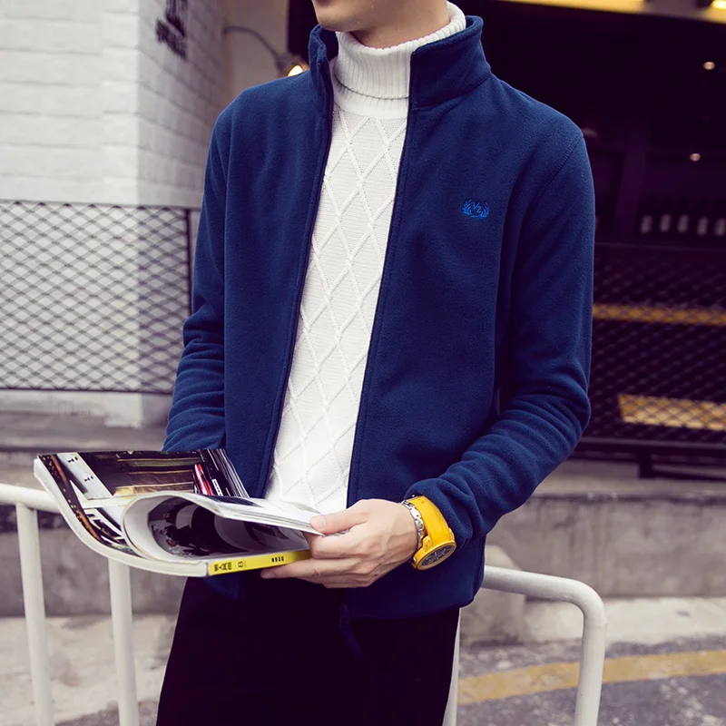 

2019 New Sweater Men Autumn Winter SweaterCoats Male Thick Faux Fur Wool Mens Sweater Jackets Casual Zipper Knitwear Size M-4XL