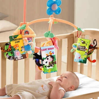 

Beiens Baby Book 3 Style Cloth Books Infant Toys Animals Quiet Book for Kids Activity Book Learning Resources