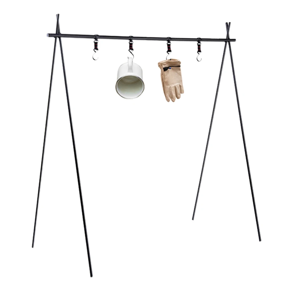

Outdoor Camping Shelf Hanging Rack Camping Equipment Triangle Rack Carrying Drying Holder Rack Daily Family Plant Hanger