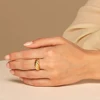 Anillos De boda trenzados De Color dorado para Mujer, Joyas De acero inoxidable, joyería para Mujer, venta al por mayor, envío directo ► Foto 2/6