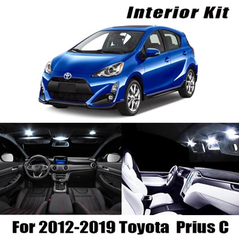 

8x Canbus Error Free LED Interior Light Kit Package for 2012-2019 Toyota Prius C Car Accessories Map Dome Trunk License Light
