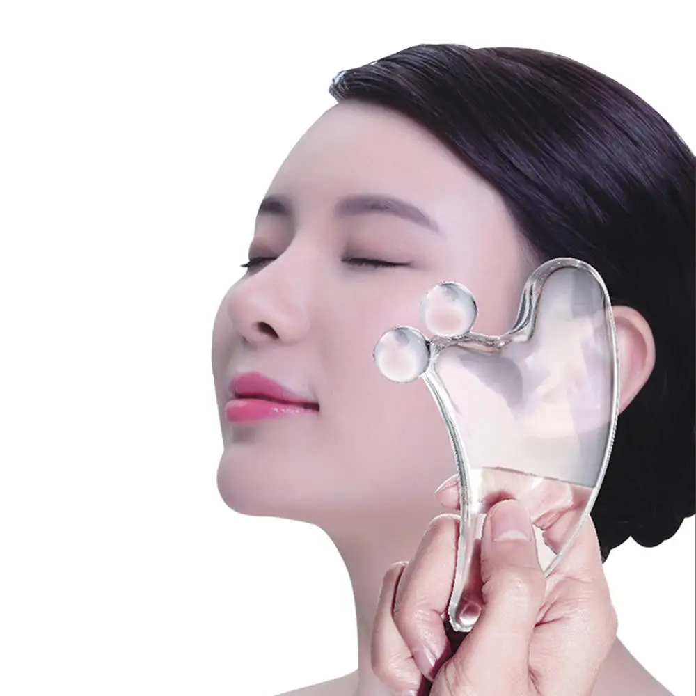 Смола прозрачный Gua Sha доска для лица глаз спа Сообщение Кристалл скребок Акупунктура лица Лифт инструменты