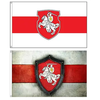 

Belarus White Knight Pagonya Flag 150x90cm Polyester Banner Home Outdoor Garden Decor