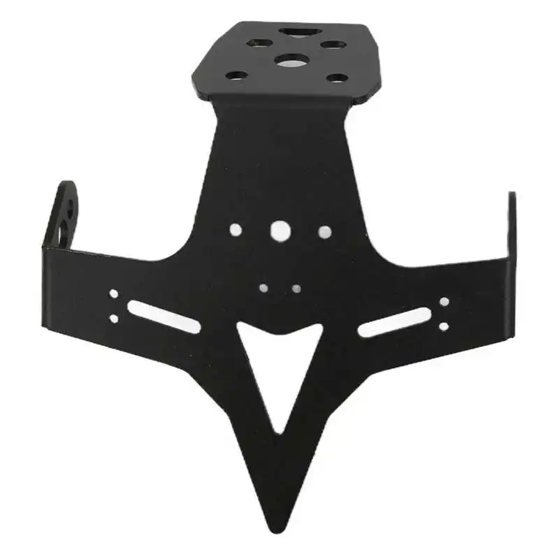 Motorcycle Tail Tidy Kit Carbon Steel License Plate Bracket with LED Light for MotorbikeLicense