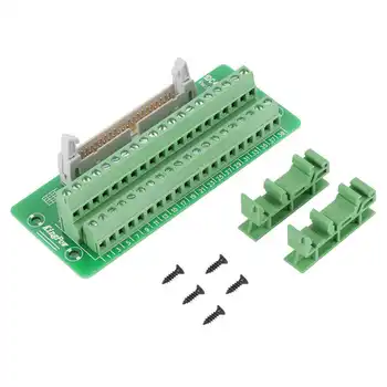 

PLC Terminal Block Connector 40Pin Male Header Board Terminal Block Connector PLC Interface with Bracket IDC40P