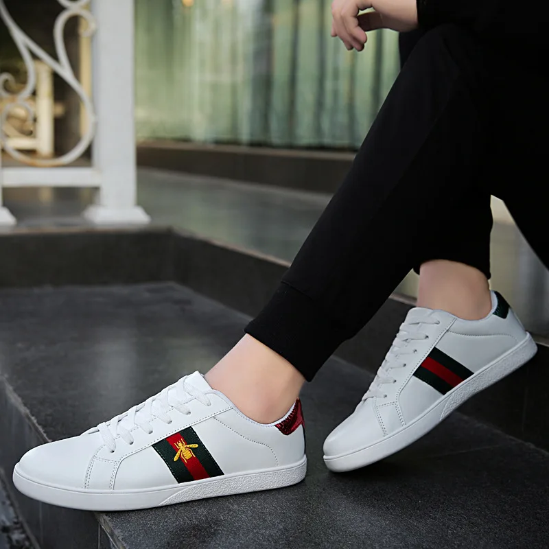 

2019 Autumn Breathable MEN'S SHOES Korean-style Couples Versatile Trend White Shoes Casual Flat Top Shoes Lace-up Skate Shoes