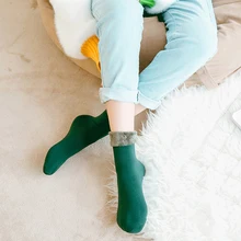 3 пары зимних теплых женских теплых шерстяных кашемировых зимних носков бесшовное бархатное сапоги носки для сна