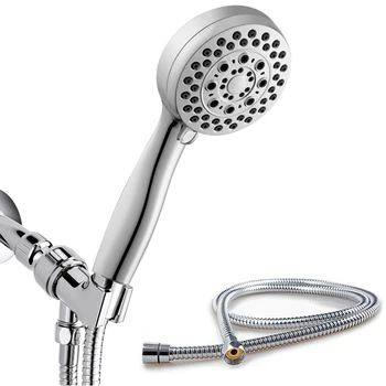 

American-Style Full-Plated Shower Set, Shower Arm Holder Hose Pressurized Multi-Function Shower Set