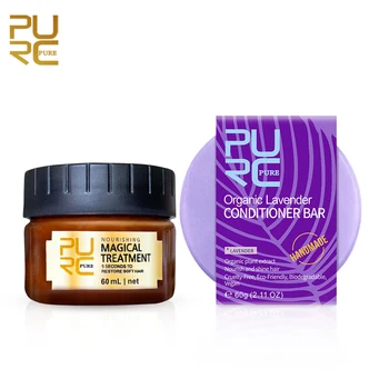 

PURC Organic Lavender Conditioner And 5 Seconds Repairs Damage Hair Magical Hair Mask Restore Soft Hair Set